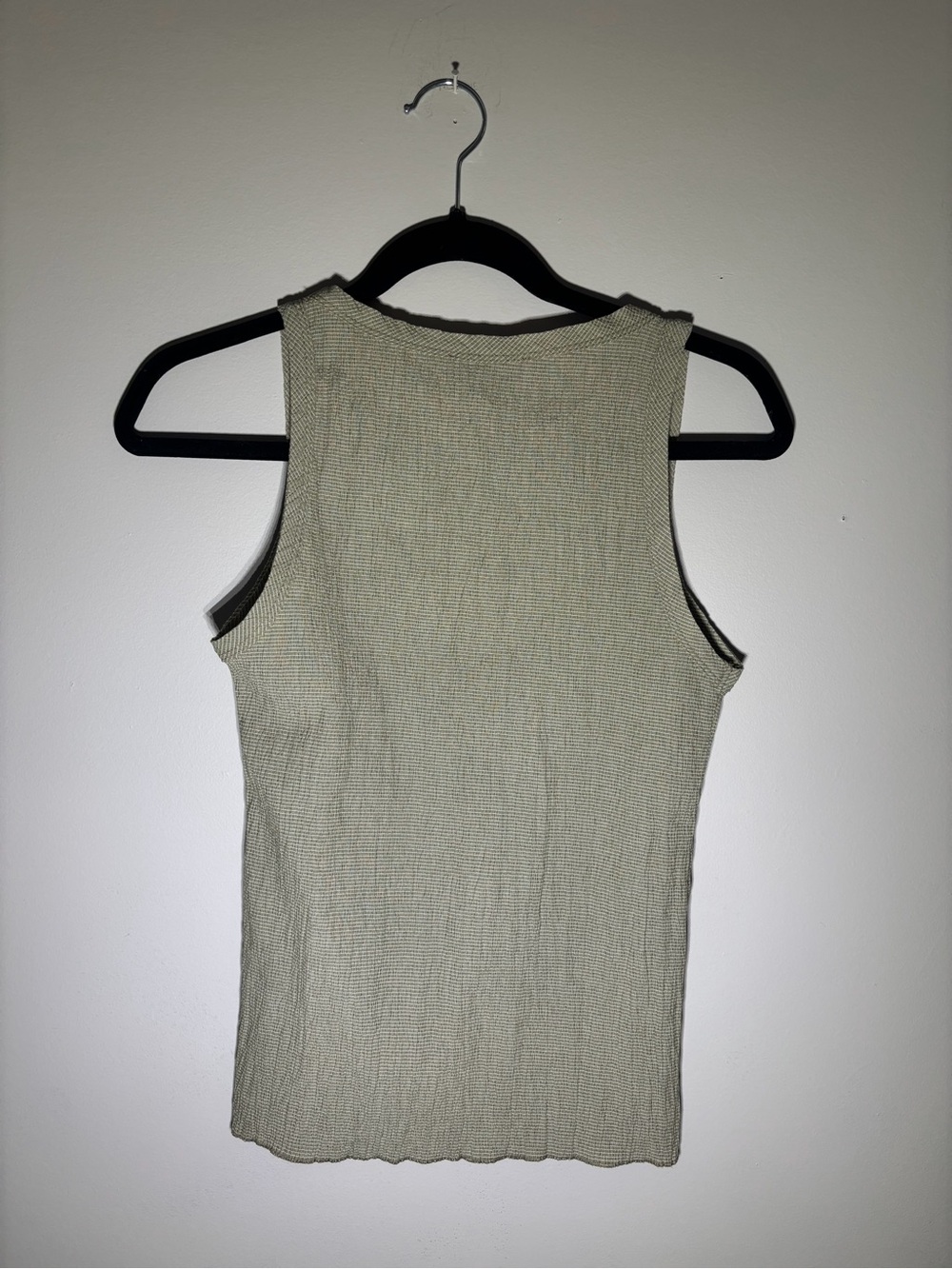 ZARA Olive Green Ribbed Scoop Neck Tank - Picture 2 of 3